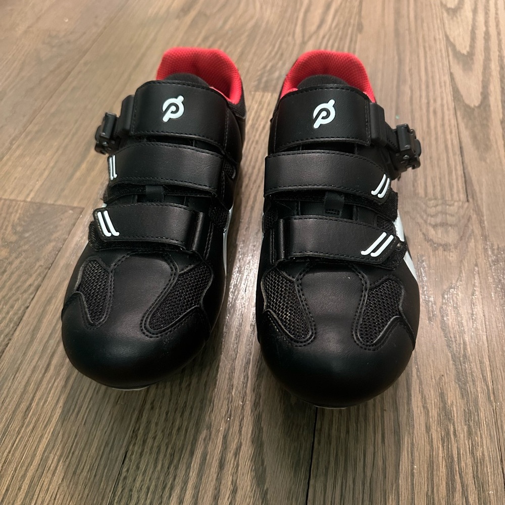 Peloton Black and Red Cycling Sneakers